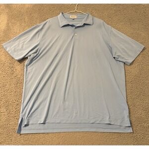 Peter‎ Millar Summer Comfort Polo Shirt Men XXL Blue Performance Stretch Golf